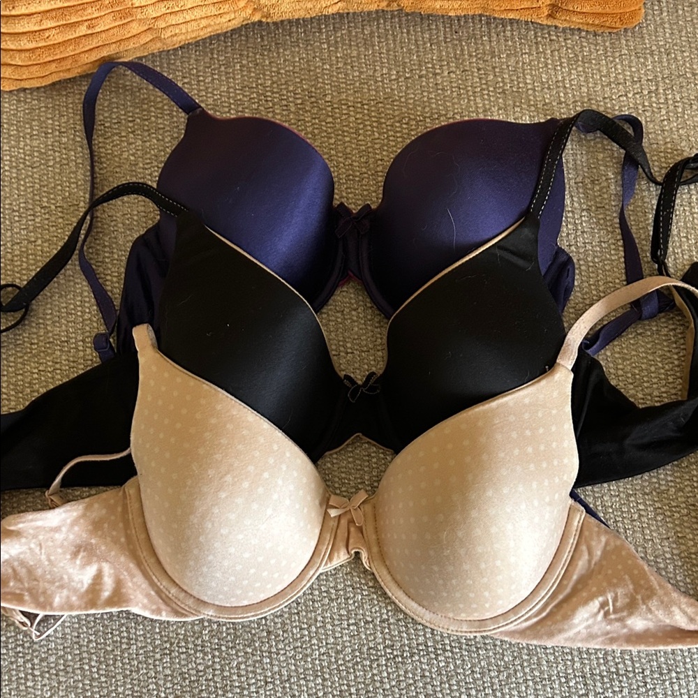 Maidenform Women's Bra Set - Black, Purple, and Cream